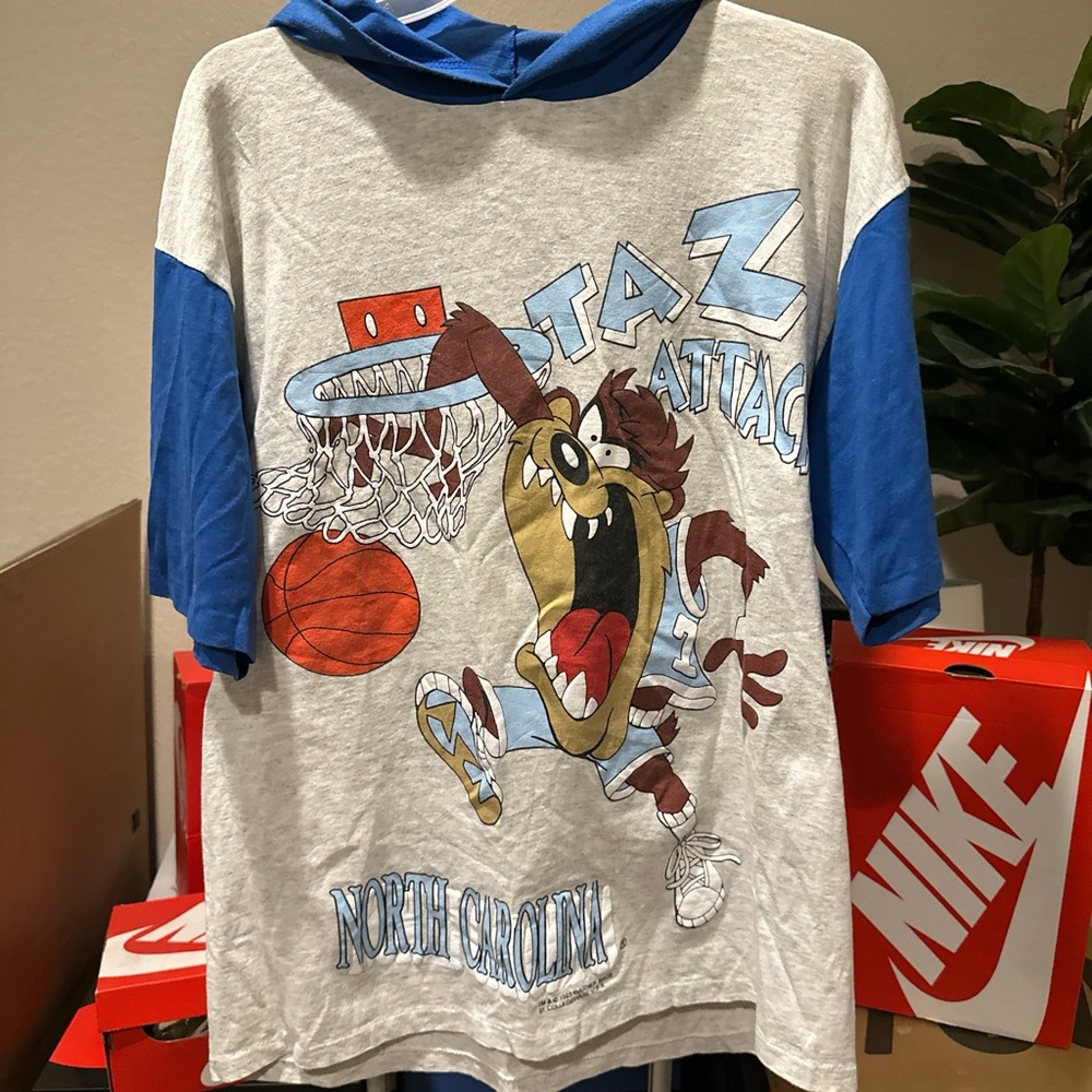Taz Attack Men's Hoodie UNC- Blue and Gray